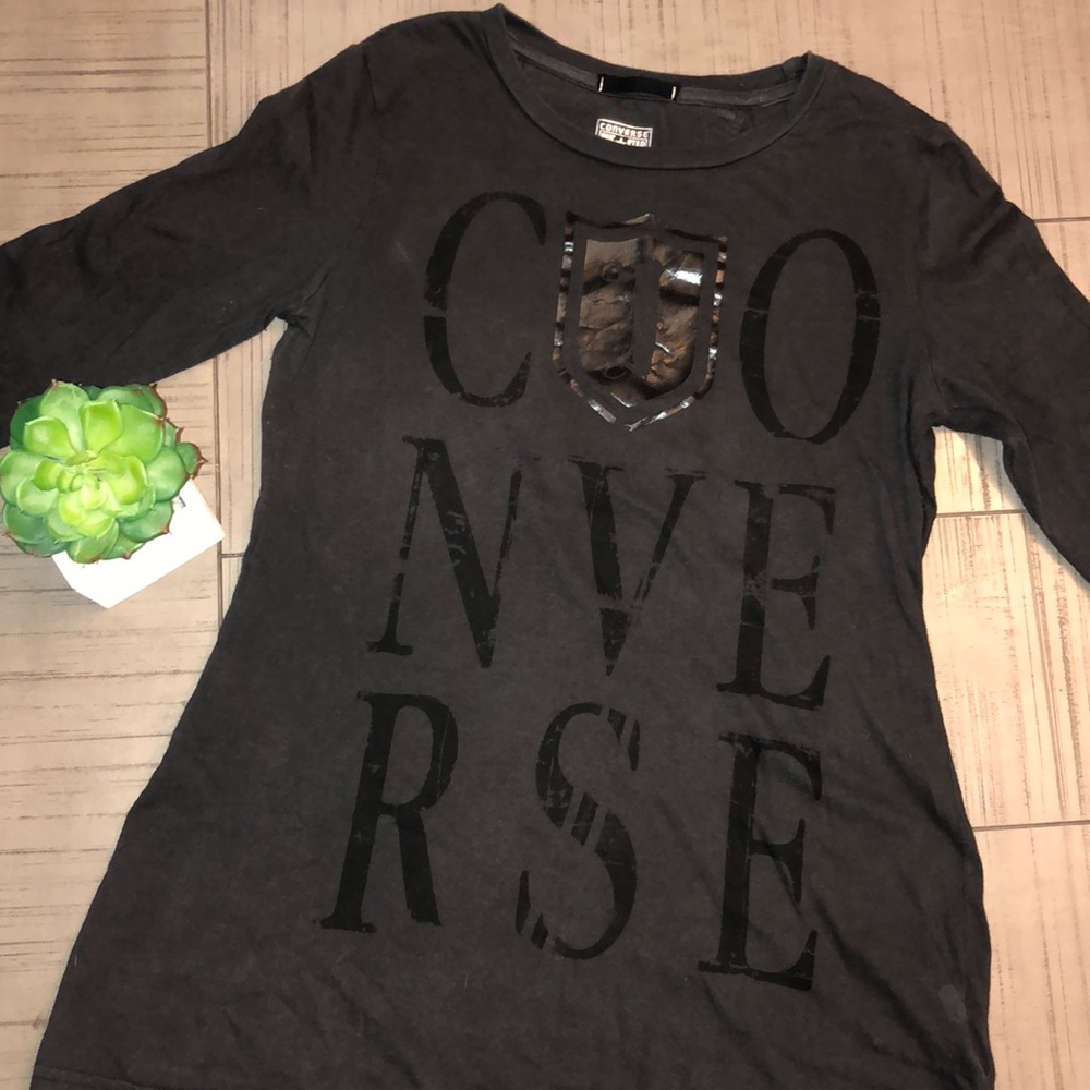 🟣CONVERSE ONE STAR 3/4 SLEEVE BLACK SHIRT 🟣